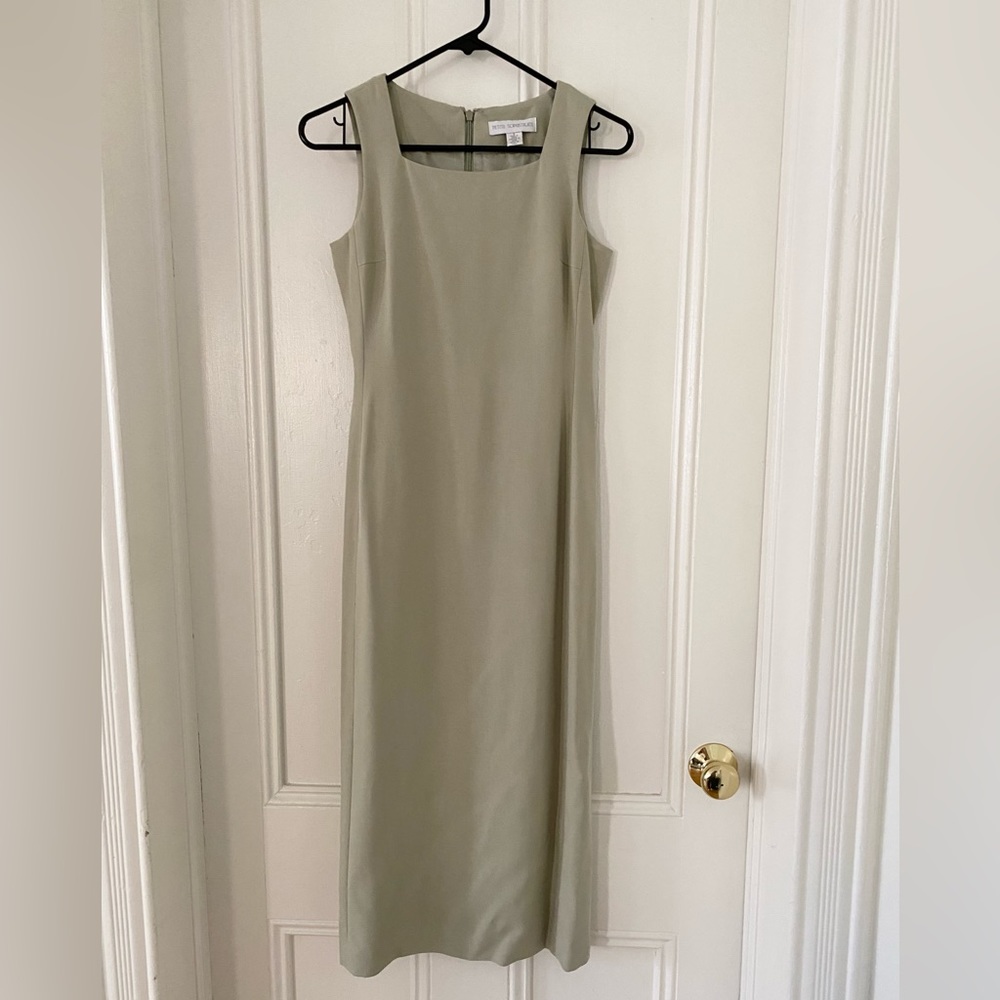 Vintage Sage Green Petite Sophisticate Maxi Dress